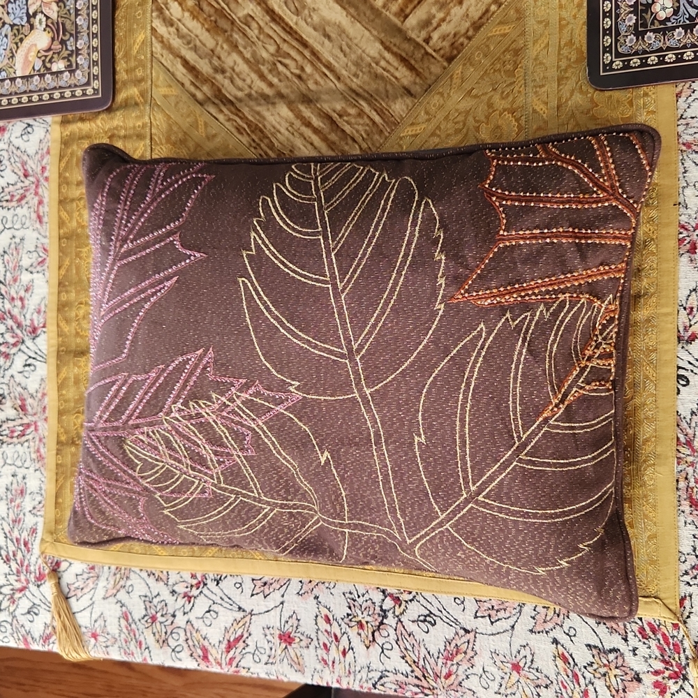 Beaded accent pillow
